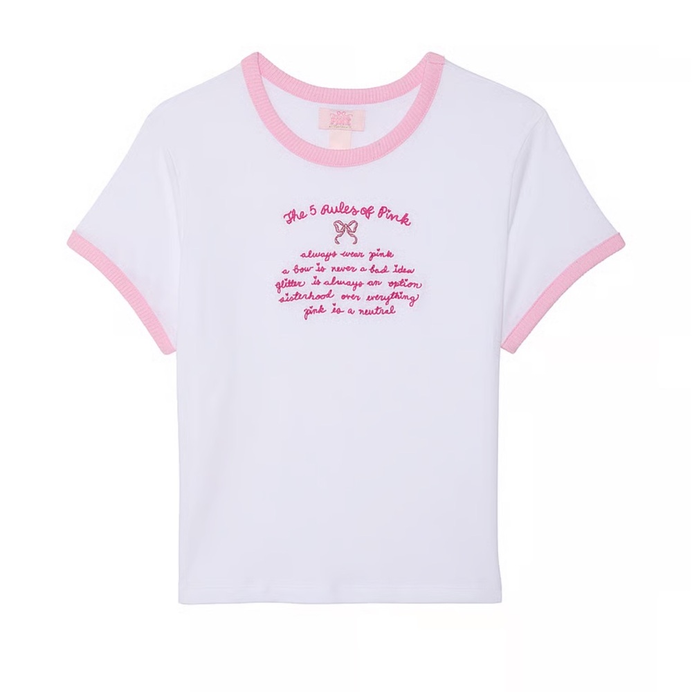 NWT RTS PINK X LOVESHACKFANCY RETRO COTTON TEE